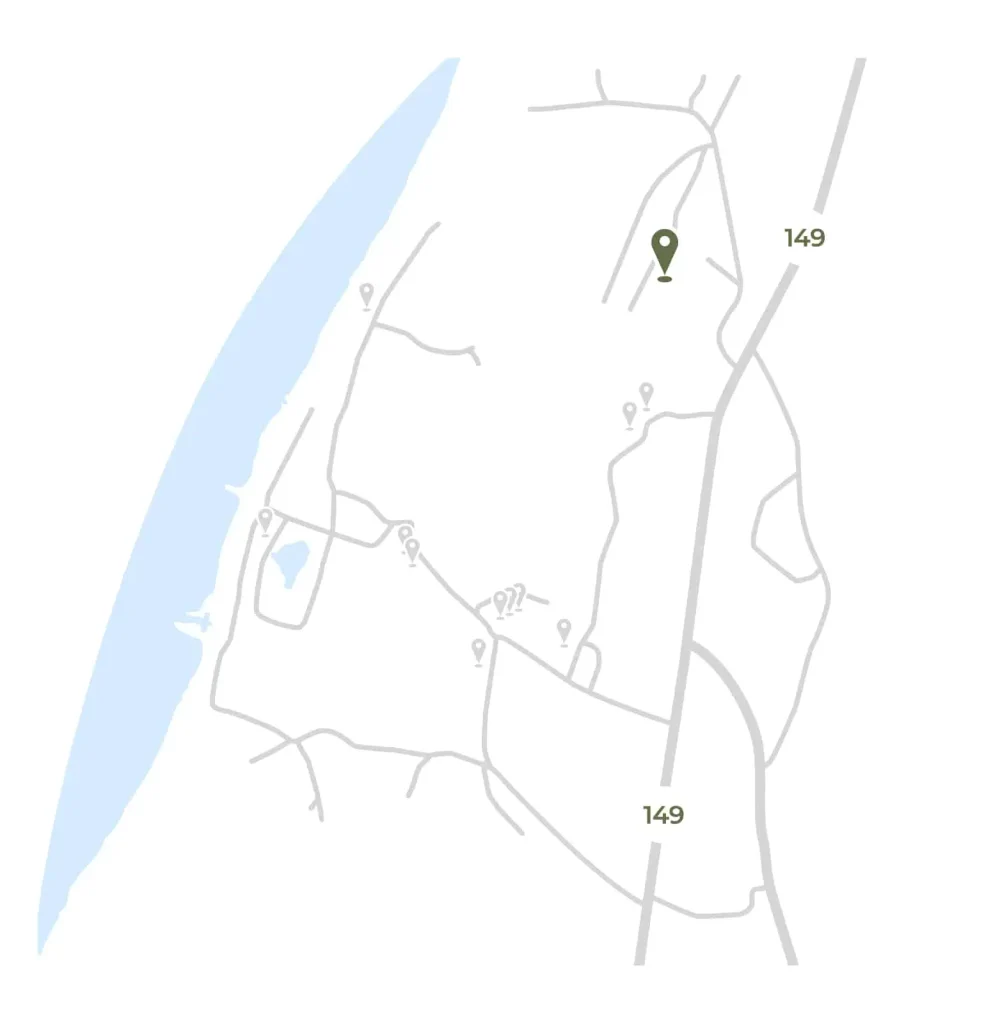 Karta med platsmarkör för Lilla Trädgårdshuset i Salthamn